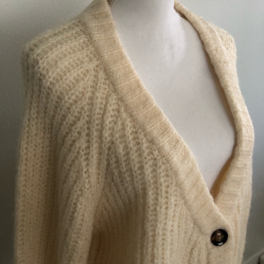 Cream Cardigan Top